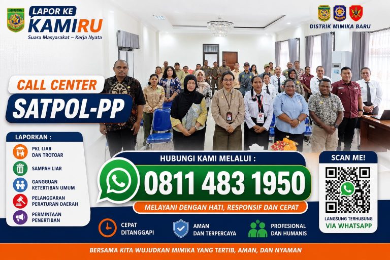 DISTRIK MIMIKA BARU PERKUAT KOLABORASI BERSAMA SATPOL PP UNTUK PELAYANAN MASYARAKAT YANG LEBIH CEPAT DAN RESPONSIF